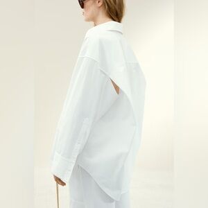 NWT H&M STUDIO COLLECTION STITCHING DETAIL POPLIN SHIRT